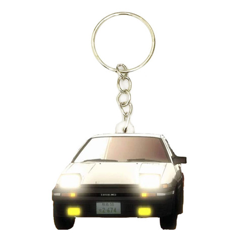 LLavero de acrílico Animax INITIAL D Ae86 de Japón, llavero con abalorios, anillo de cadena, regalo para novio, llaveros para mujer ► Foto 1/2