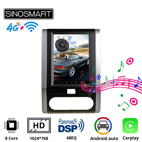 Sinosmart estilo Tesla IPS pantalla GPS para coche reproductor Multimedia Radio de navegación para Android Nissan X-trail T31 MX6 2007-2014 ► Foto 1/3