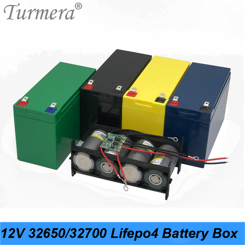 Turmera 32650 32700 Lifepo4 caja de almacenamiento de batería con soporte 1x4 para fuente de alimentación ininterrumpida de 12V 7Ah y batería de bicicleta eléctrica uso A ► Foto 1/6