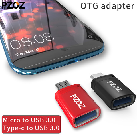 Pzoz otg Adaptador tipo-c 3,0 otg micro usb 3,0 de carga convertidor de datos tipo c micro usb tipo with para samsung one plus 6 android ► Foto 1/6