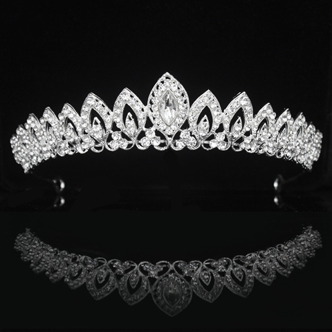 3 diseños hermosa plata cristal nupcial Tiara corona novia diademas mujeres graduación adornos para el cabello boda accesorios de joyería del pelo ► Foto 1/6