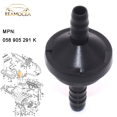 Reamocea-válvula de retención de vacío para coche, bomba de aire ENP4482, compatible con VW, EOS, Golf, Jetta, Passat, Touran, A4, A6, A3, S8, TT, 905 T, 291 ► Foto 1/6