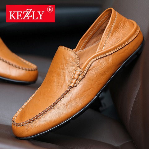 Zapatos informales de cuero para hombre, mocasines cómodos, de alta calidad, ligeros, para conducir, novedad, gran oferta, 2022 ► Foto 1/6