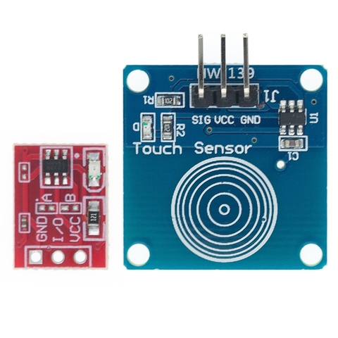 Módulo de interruptor de tecla táctil TTP223, botón de contacto, autobloqueo/sin bloqueo, Interruptores capacitivos, reconstrucción de un solo canal ► Foto 1/6