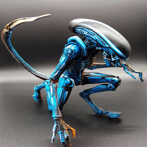 NECA-figura de Alien azul Xenomorph Figma, juguete depredador Ripley, modelo NECA, juguete para regalo, 18CM ► Foto 1/6