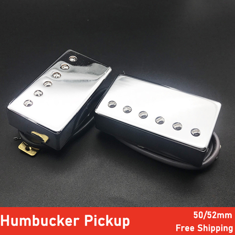 Humbucker-guitarra eléctrica de doble bobina, pastilla para el cuello, 50mm, 52mm, imán de cerámica, 2 conductores para guitarra LP ► Foto 1/6