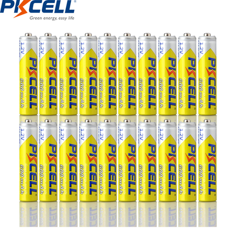 20 piezas pilas PKCELL AAA 600mah 3A NIMH, AAA batería recargable 1,2 V baterías Ni-MH batería recargable círculo 1000 veces ► Foto 1/6