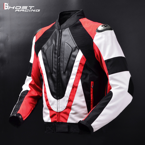 GHOST RACING-Chaqueta de motociclismo, traje deportivo de cuero anticaída para motocicleta ► Foto 1/5