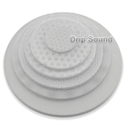 Cubierta de red de conversión de altavoz para coche, rejilla de Metal decorativa circular, protección, para 1/3/3,5/4/5/6/8 pulgadas, color blanco ► Foto 1/6