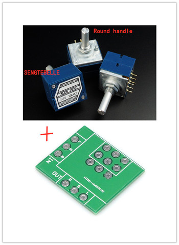 1 Uds Japón Alpes 27 potenciómetro para estéreo 10KA 20KA 50KA 100KA 250K Eje del engranaje mango redondo + PCB ► Foto 1/5