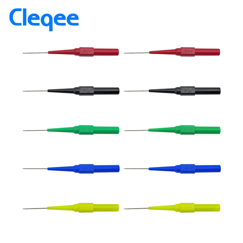 Cleqee-multímetro P5007 para coche, sonda de prueba, agujas de perforación de aislamiento con enchufe de 4mm, Kit de herramientas de acupuntura de 30V ► Foto 1/6