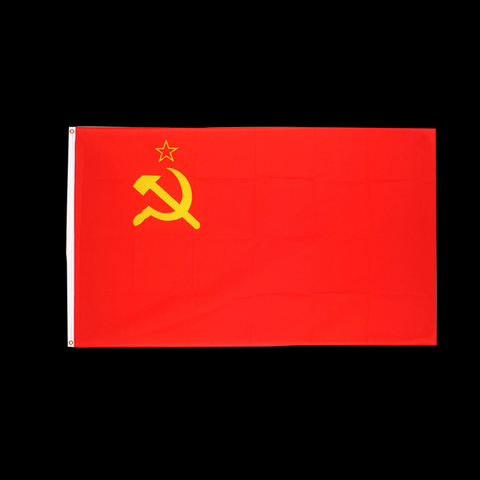 Bandera de la URSS de Rusia, bandera nacional de poliéster, bandera de la URSS que vuela 150x90cm, 3 pies x 5 pies en todo el mundo, al aire libre ► Foto 1/6