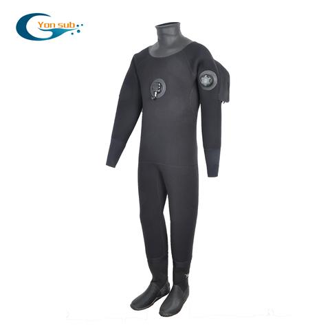 Traje seco de neopreno de 8 MM para hombre, traje impermeable y transpirable de nailon para kayak con botas vulcanizadas para buceo y navegación ► Foto 1/6