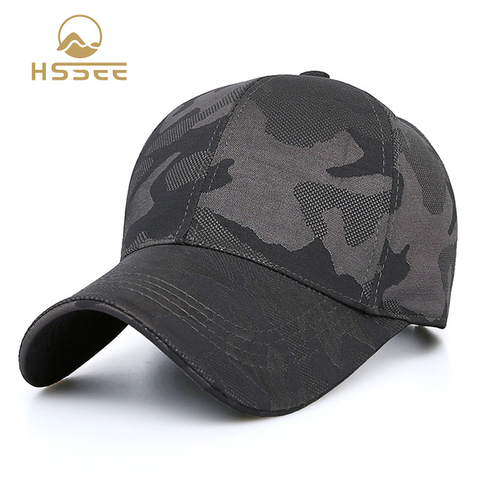 HSSEE-Sombrero de pesca de algodón con camuflaje para hombre, gorro de pesca con hebilla ajustable de Metal antioxidante, gorra táctica cómoda y transpirable para exteriores ► Foto 1/6