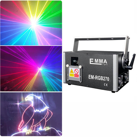 Nuevo ILDA etapa DJ Multi Color 1,2 W RGB animación Emma texto Disco de luz láser de Club para la venta ► Foto 1/6