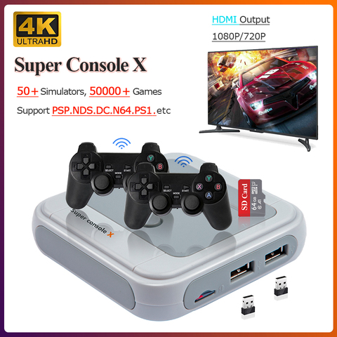 Consola de juegos Retro portátil para PS1/PSP 50000 + juegos, Mini Consola de Videojuegos TV compatible con HDMI, compatible con Wifi/mando inalámbrico ► Foto 1/6