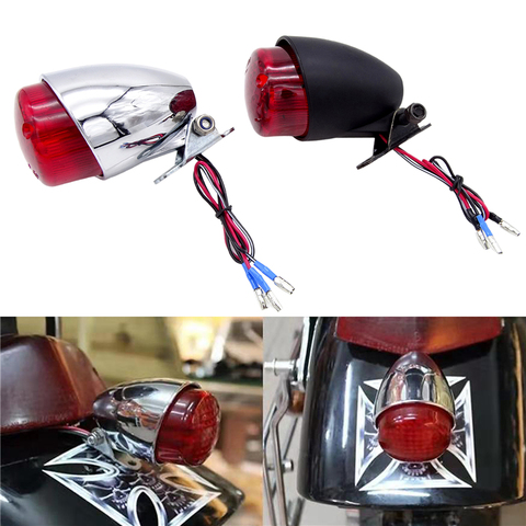 Luz trasera Universal para motocicleta, luz LED de freno de 12V, para Cafe Racer Bobber Cruiser Chopper, personalizada, 1 Uds. ► Foto 1/6