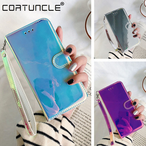 Funda de cuero magnética para teléfono móvil, carcasa con tapa de espejo 3D para Xiaomi Redmi 9A 9C 8A 7A Note 9S 9 8T 8 7 Pro Max Xiaomi Redmi 9 8 7 ► Foto 1/6