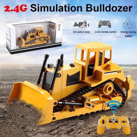 1:20 alta simulado Bulldozer RC camión volquete Tractor Caterpillar eléctrico ingeniería coche 2,4G buldózer con control remoto ► Foto 1/1