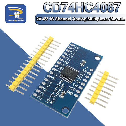 Multiplexor analógico de 16 canales, módulo Digital ADC para placa de microcontrolador Arduino 74HC4067 CMOS 2V-6V ► Foto 1/6