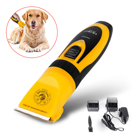 Tijeras eléctricas profesionales de 35W 110-240V AC, recortadora de pelo para mascotas, cortadora de pelo para animales, máquina de afeitar para perro gato portátil ► Foto 1/6