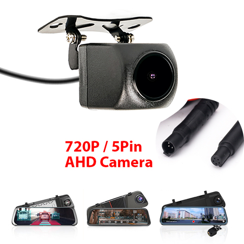 720P AHD vista trasera de coche con cámara 5 pin para coche DVR espejo Cámara impermeable 2,5mm Jack Rear cámara de aparcamiento Cámara ► Foto 1/5