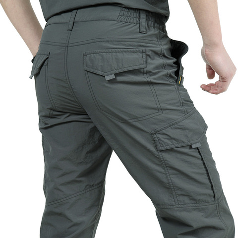 Pantalones informales de secado rápido para hombre, pantalones de camuflaje tácticos de estilo militar, ligeros, impermeables, de verano ► Foto 1/6