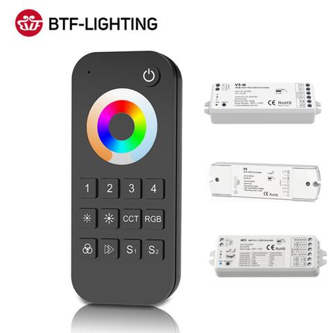 5050 RGBCCT tira de luz LED controlador 5CH 2,4 GHz controlador 2835 5050 5IN1 RGB CCT CW WW LED tira de cinta DC12V 24V Max 600W 30m ► Foto 1/6