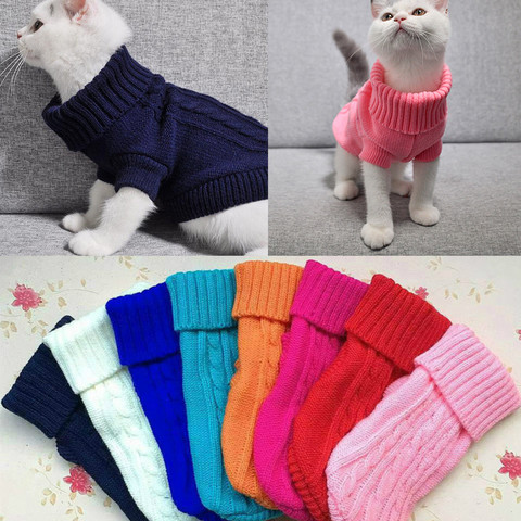 Gato ropa para gatos pequeños esfinge invierno cálido de punto de trajes de Jersey gatito chaqueta de abrigo de ropa para mascotas #45 - Historial de y revisión