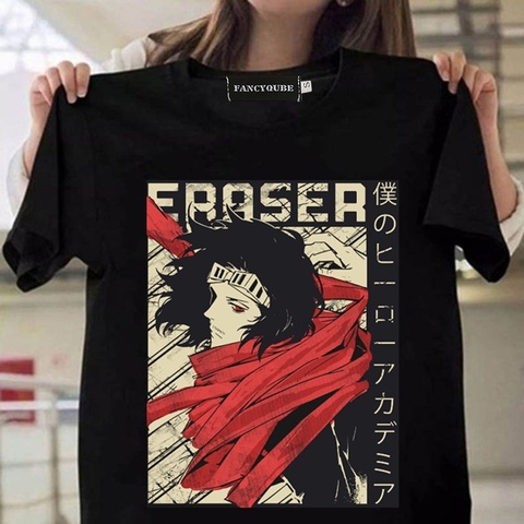 Moda Unisex Aizawa camiseta de dibujos animados impreso Anime japonés mi héroe Academia Aizawa camiseta pantalón corto Casual manga Anime camiseta Tops ► Foto 1/5