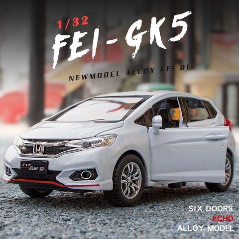 2022 nuevo 1:32 Honda Fit de juguete de Metal de aleación de coche fundido a presión coche de juguete modelo de coche a los niños juguete regalo de colección envío gratuito ► Foto 1/1