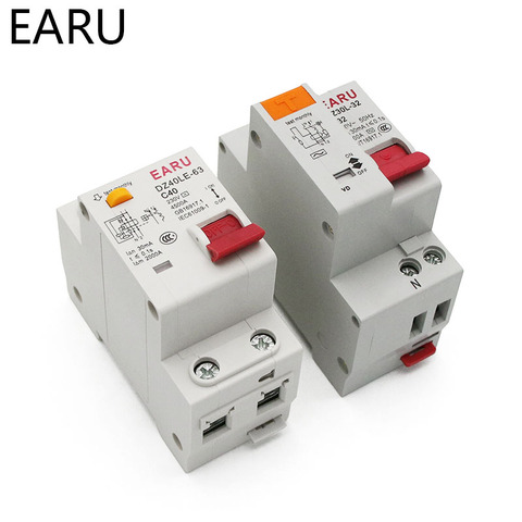 EPNL DPNL-Disyuntor de corriente Residual, protección contra sobrevoltaje y fugas cortas, RCBO MCB, 230V, 1P + N ► Foto 1/6