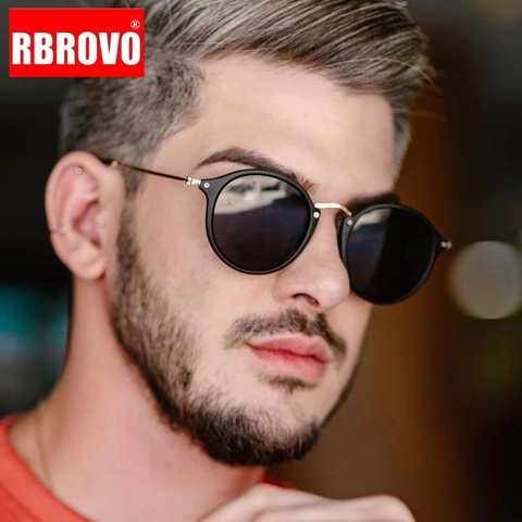 RBROVO-gafas De Sol De Metal para hombre y mujer, anteojos De Sol Retro, De diseñador De marca, Estilo Vintage, De lujo, 2022 ► Foto 1/6