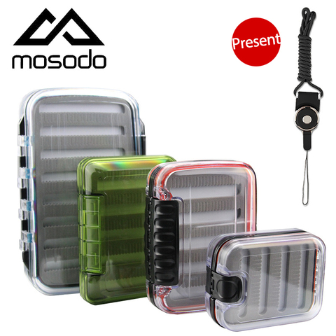 Mosodo-caja de pesca con mosca, señuelo de espuma con hendidura de plástico, cajas de aparejos impermeables de doble cara, fácil agarre, accesorios de pesca de Río ► Foto 1/6