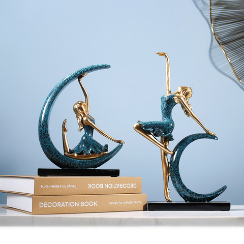 Figura de Moon Girl, estatua de bailarina, armario de TV para sala de estar, decoraciones y regalos de cumpleaños, figuras decorativas para el hogar ► Foto 1/6
