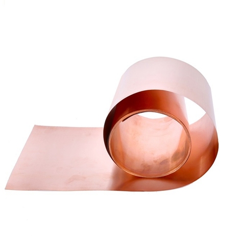 Rollo conductor de lámina de cobre rojo, rollo de láminas de cobre fino de 99.9% mm de grosor, 1 metro, 0,1 ► Foto 1/5