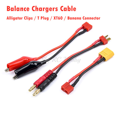 IMAX B6 B6AC cargador de carga de cocodrilo Clips / T enchufe/XT60/conector Banana equilibrio Cable de cargadores 2S-6S batería ► Foto 1/6