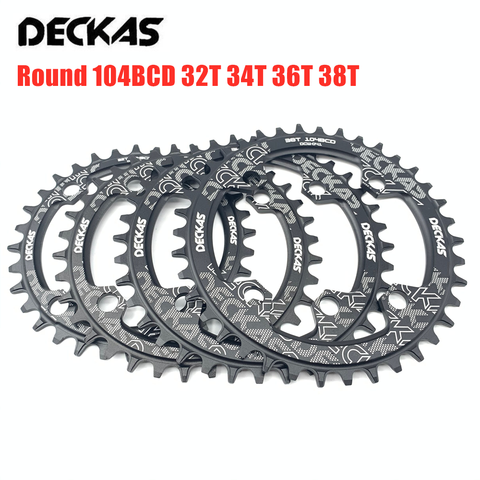 DECKAS-platos y bielas para bicicleta de montaña, 104BCD, 32/34/36/38T, redondos, angostos y anchos, Bcd104, para m615, m785, m820 ► Foto 1/6