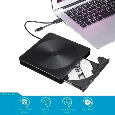 Unidad óptica de DVD-ROM USB 3,0, lector de disco de CD-ROM Delgado externo, escritorio, PC, portátil, tableta, promoción, reproductor de DVD ► Foto 1/6