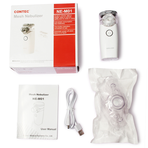 CONTEC-Nebulizador de inhalación portátil NE-M01, silencioso, ultrasónico, automático, dispositivo de cocción al vapor, para niños y adultos ► Foto 1/6