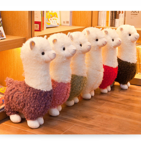 25cm nuevo Alpaca de peluche de juguete 6 colores Animal lindo muñeca de algodón suave de peluche de la muñeca hogar Oficina Decoración cumpleaños niños niñas regalo de Navidad ► Foto 1/6