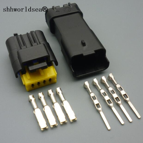 Shhworldsea 1sets de 4 pines de 1,5mm impermeable FCI enchufe eléctrico automotriz conector de arnés de cableado 211PC042S4021 211PL042S0011 ► Foto 1/6