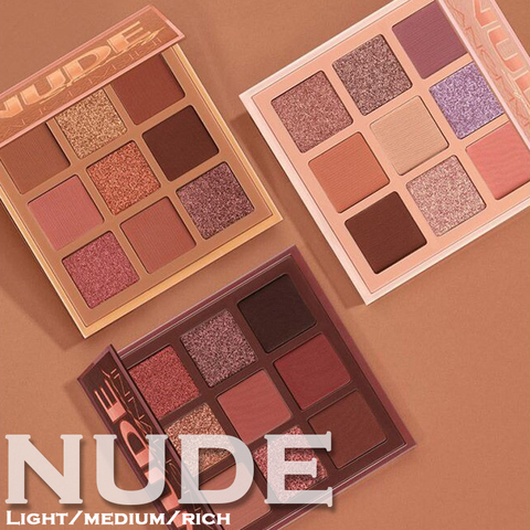 Paleta de sombras Nude, 9 colores, brillo mate, maquillaje, Diamante brillante, metalizado, pigmento de ojos desnudos ► Foto 1/6