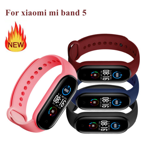 Correa de silicona suave para reloj inteligente xiaomi mi band 5, accesorios de pulsera de TPU para xiaomi mi band 5 ► Foto 1/6