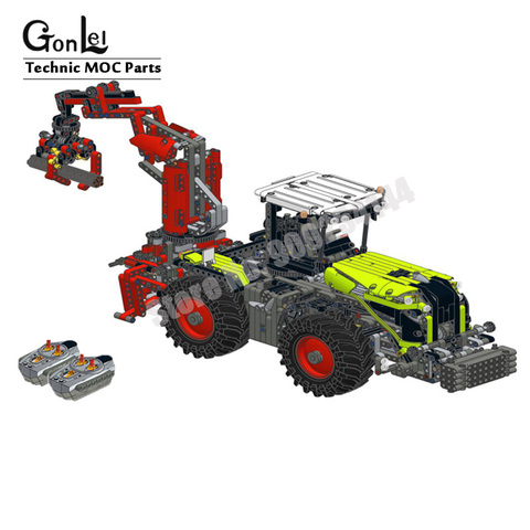 Juego de bloques de construcción de motores de modificación a Control remoto para niños, juguete técnico de bloques de construcción de ladrillos para 42054 CLAAS XERION TRAC VC 5000 ► Foto 1/4