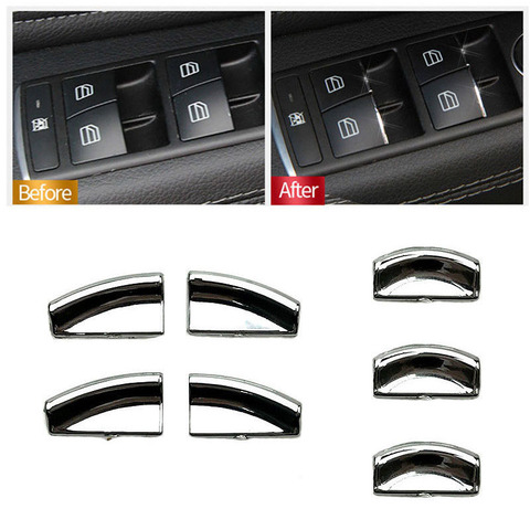 7 unids/set de pegatinas para Botón de elevador de puerta de coche, gran oferta, para Mercedes/Benz E W212 C W204 GLK X204 ML GL W166 X166 ► Foto 1/6