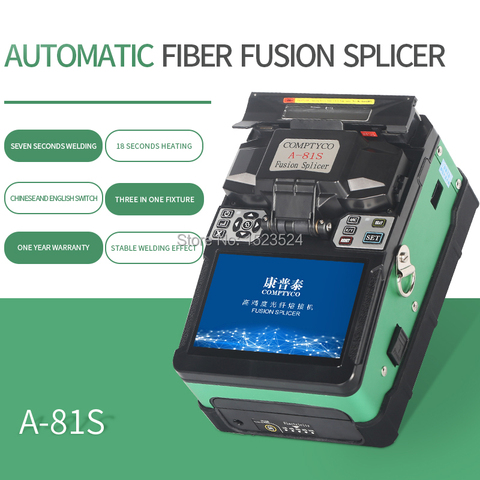 A-81S verde automática empalmador de fusión máquina de fibra óptica empalmador de fusión máquina de empalme de fibra óptica ► Foto 1/6