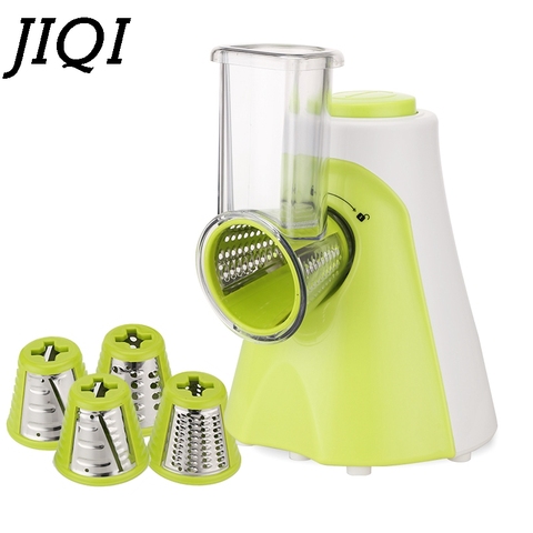 JIQI-cortadora eléctrica multifuncional para ensaladas, frutas y verduras, cortadora de zanahoria, cortadora de papas, cuchilla de acero inoxidable, EU ► Foto 1/3