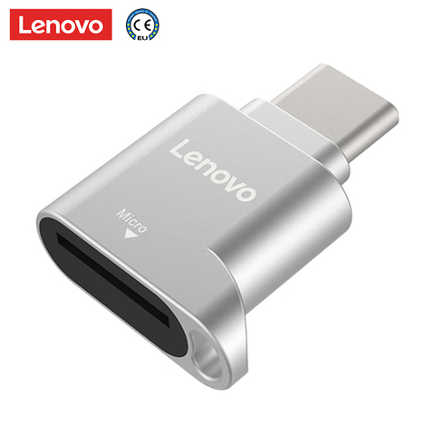 Lenovo-lector de tarjetas D201, USB tipo C, adaptador de tarjetas TF, Micro SD, OTG de USB-C de 480Mbps, lector de tarjetas de memoria tipo C para ordenador portátil y teléfono ► Foto 1/6