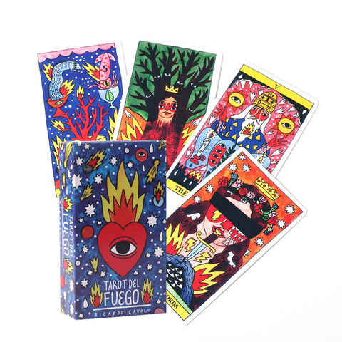 Cartas del Tarot del Fuego, Tarot PARA cubierta, oráculo, guía electrónica, libro de juego, juguete, por Ricardo Cavolo ► Foto 1/6